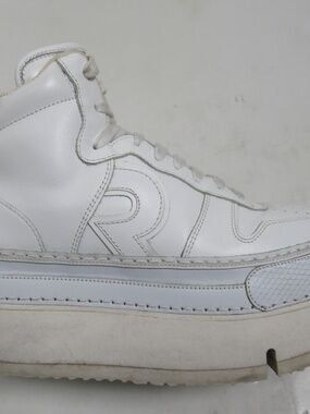R13 Women's Riot Leather High Top White Leather Size 8 US / 6 UK / 38 EU